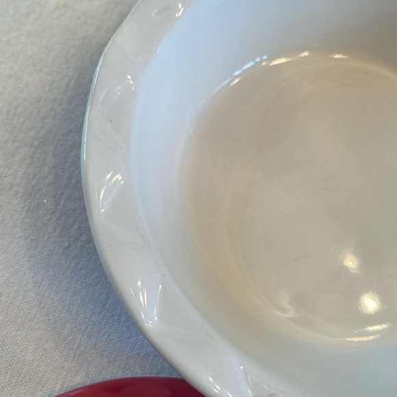 POT PIE STONEWARE Personal Size/Red/fluted edges/deep dish/microwave, oven - Picture 4 of 9